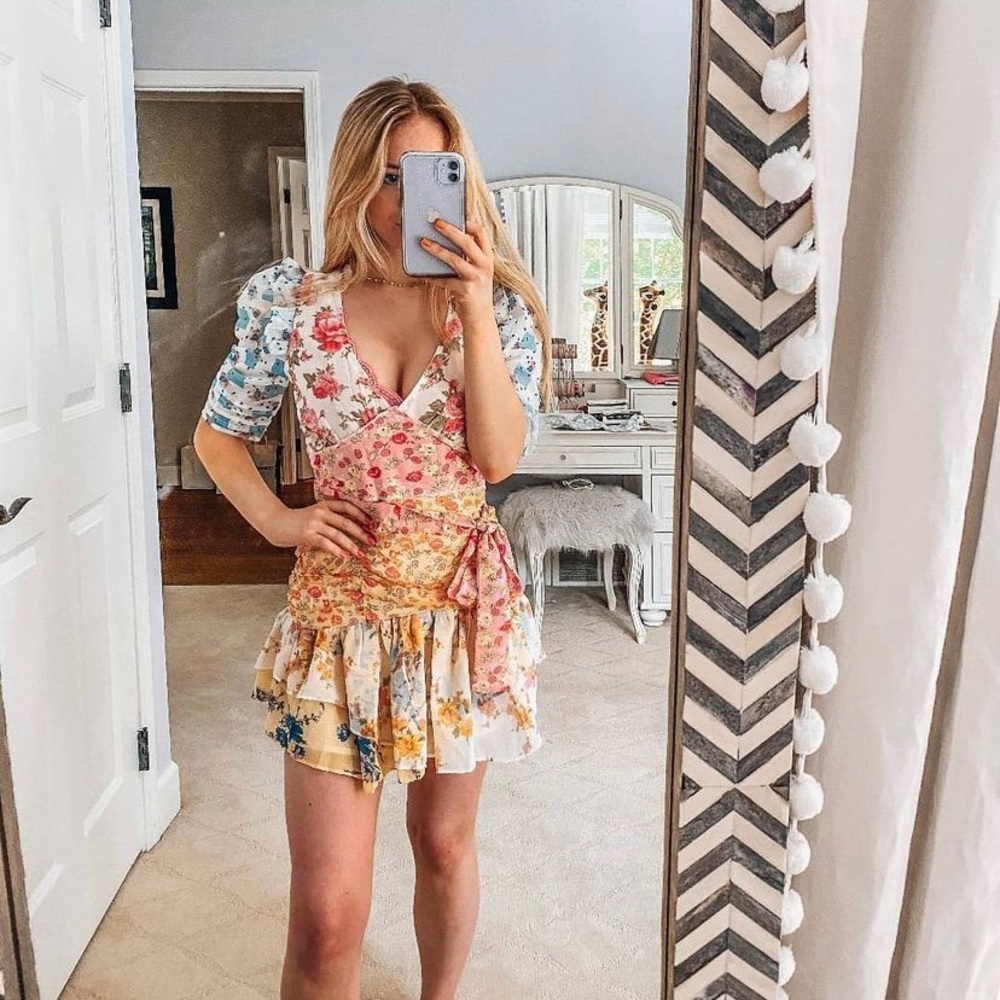 Floral Mini Dress LoveShack Fancy DUPE